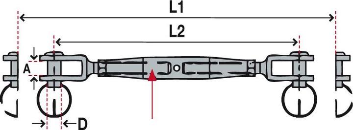 Immagine prodotto Blue Wave Wantenspanner mit Gabel, UNF