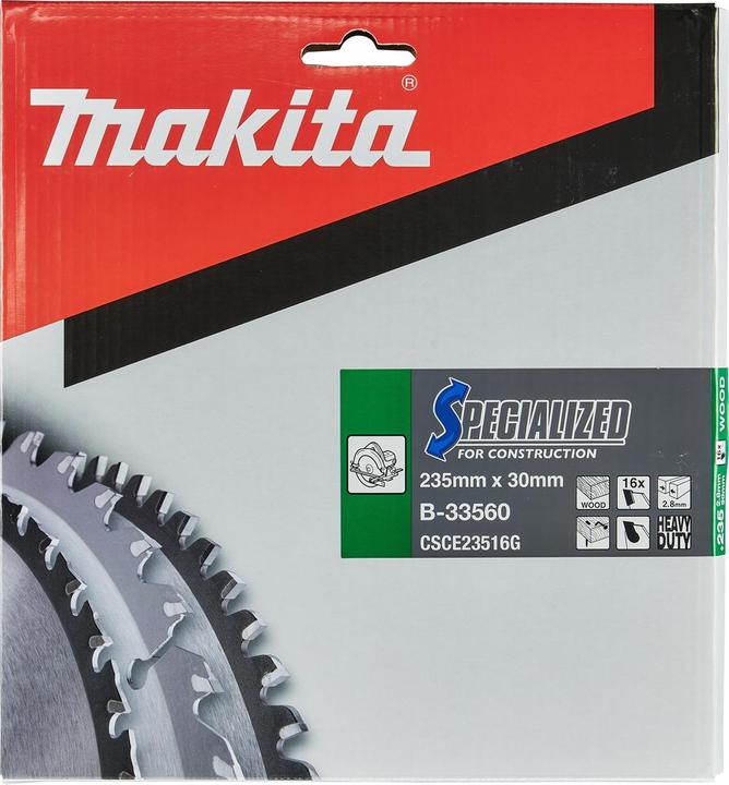Productafbeelding Makita SPECIALIZED Zaagblad 235x30x16Z