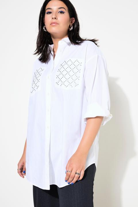 Produktbild Studio Untold Hemdbluse, oversized, Ziernieten-Taschen (54)