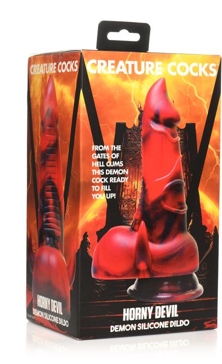 Actual product image Creature Cocks Horny Devil - Demon Silicone Dildo