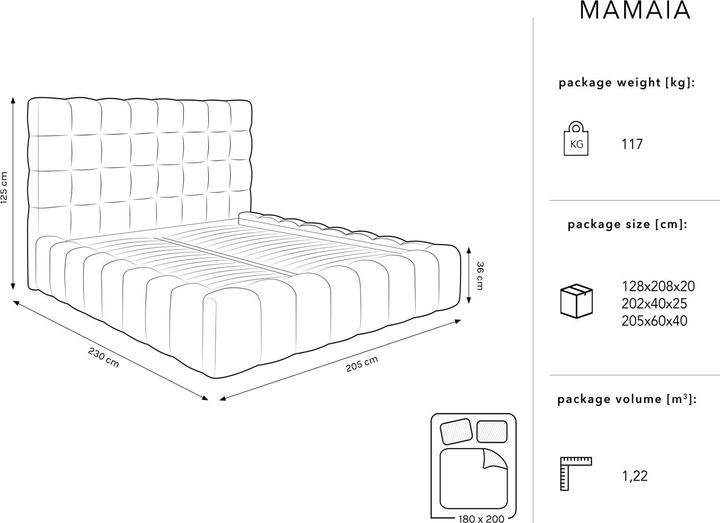 Nutritional values and ingredients Micadoni Mamaia (180 x 200 cm)