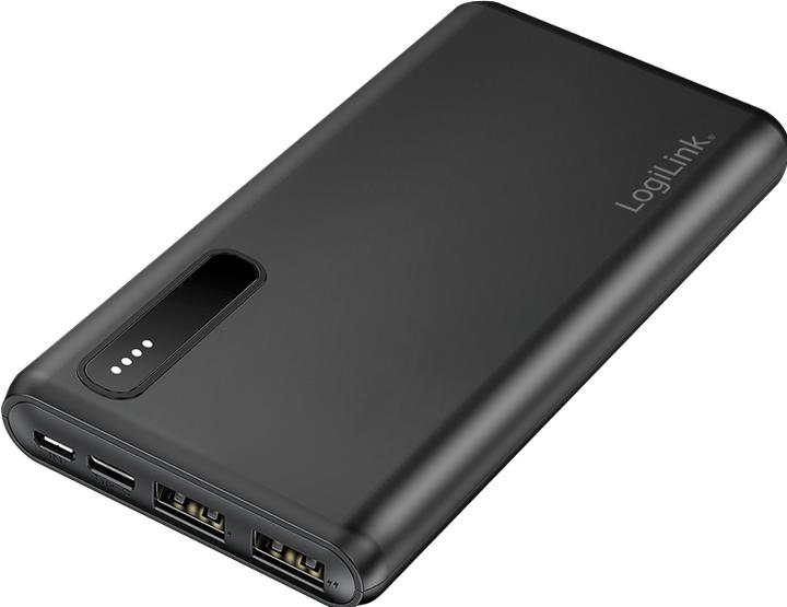 Image du produit LogiLink Powerbank PA0311 noir, 8000 mAh, 2x USB-A, câble 2 en 1 (8000 mAh, 12 W, 29.60 Wh)
