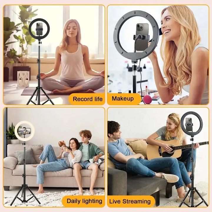 Actual product image Cbx 10" selfie LED ring light set with flexible tripod and 3 light modes (Ring light, Video light)