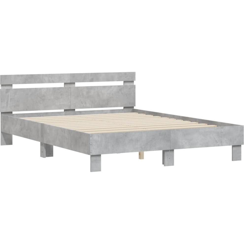 Thumbnail - VidaXL, Bett, Bettgestell mit Kopfteil LED-Beleuchtung (140 x 190 cm)