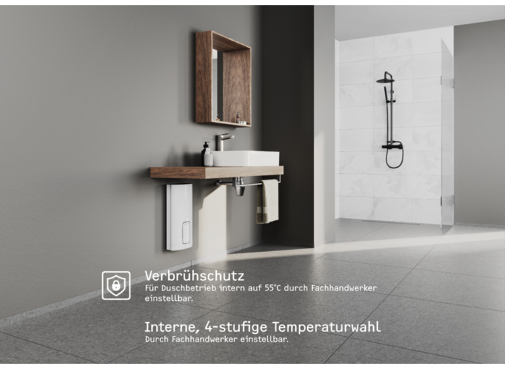 Produktbild Stiebel Eltron HDB-E 11/13 Trend Elektronischer Durchlauferhitzer nahezu konstante Temperatur dank 2i Technologie