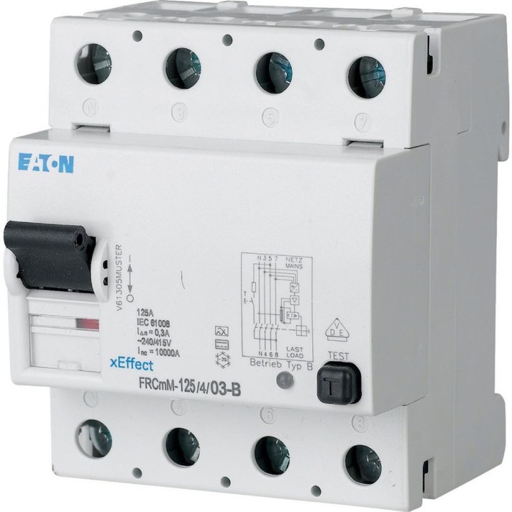 Immagine prodotto Eaton MOE FRCMM-125/4/03-B Interruttore differenziale, 125A, 4p, 300mA, tipo B