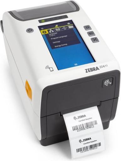 Produktbild Zebra ZD611T-HC, 8 Punkte(203dpi), Disp. (Farbe),BT, WLAN, Weiss,Thermotransfer (203 dpi)