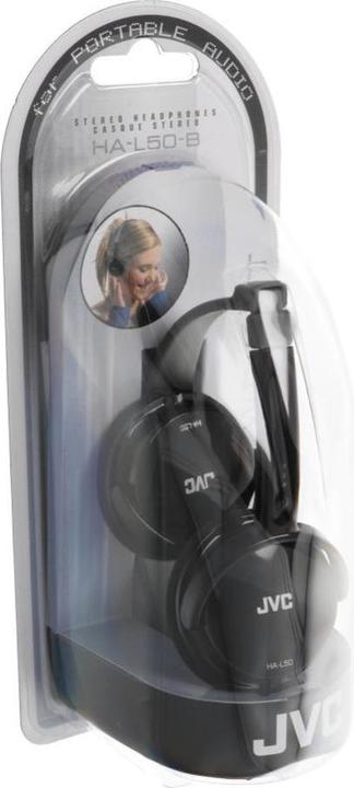 Productafbeelding JVC HA-L50 stereo hoofdtelefoon, zwart (Geen ruisonderdrukking, Bedraad)