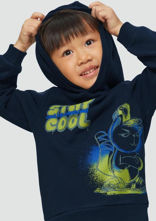 Actual product image S.Oliver Sweatshirt Wärmendes Kapuzen-Sweatshirt mit Frontprint (116, 122)