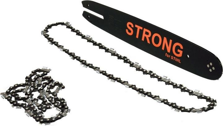 Produktbild GEKO Kettenschwert + 2x Kette, Länge 350mm, passend für Stihl (Kettensäge, Kettensäge Schwert)