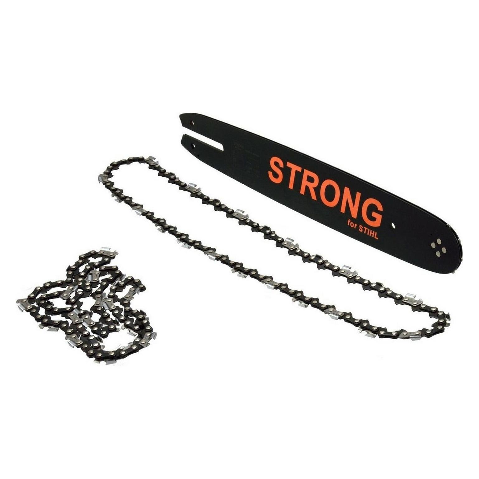 Geko, Accessoires Tuinmachines, Kettinggeleider + 2x Ketting, Lengte 350mm, Geschikt Voor Stihl (Kettingzaag, Kettingzaagzwaard)