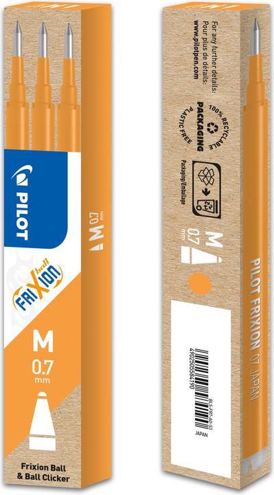 Produktbild Pilot FriXion Refill Set à 3 (3 Stück, Orange, 0.35 mm)
