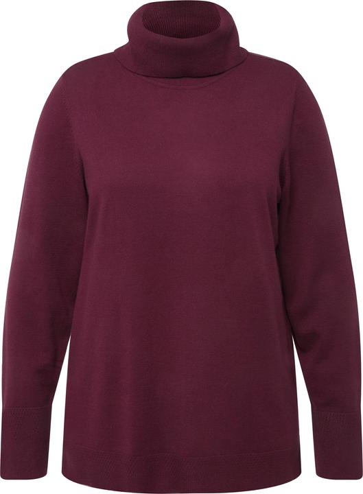 Produktbild Ulla Popken Rollkragenpullover, breite Rippbündchen, Langarm (62)