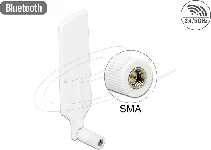 Actual product image Delock LTE/HSPA/GSM antenna, SMA connector, white (GSM)