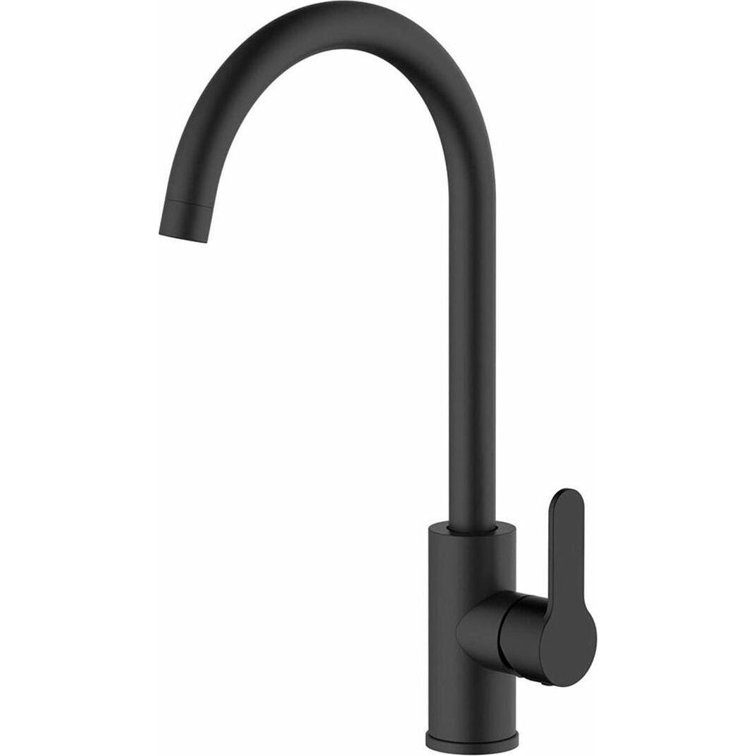 Verhal, Rubinetteria da cucina, Miño series matt black high spout single-lever kitchen faucet