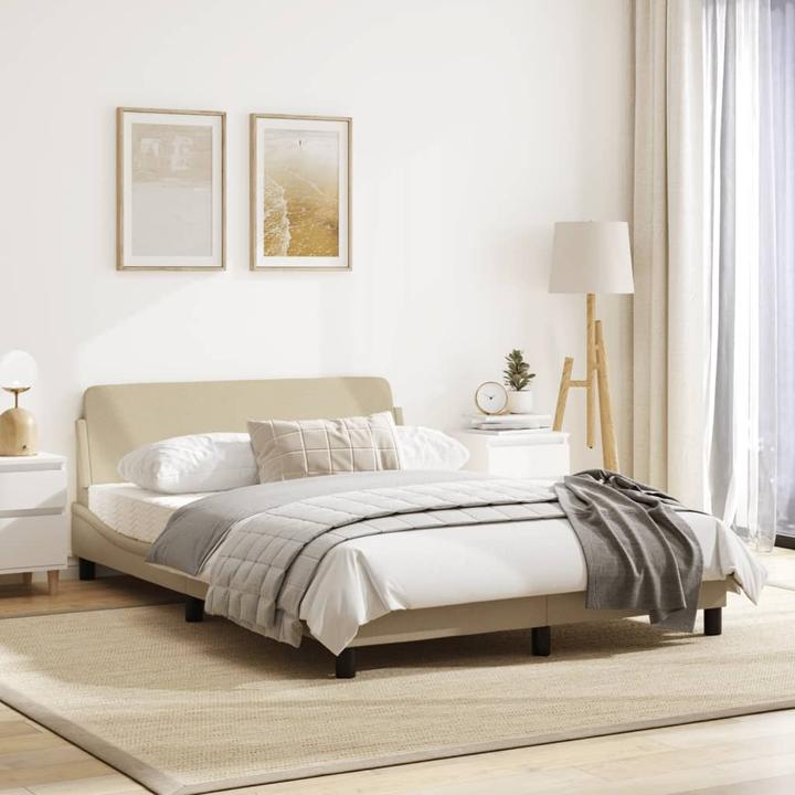 Image du produit VidaXL Cadre de lit avec tête de lit en tissu (140 x 190 cm)