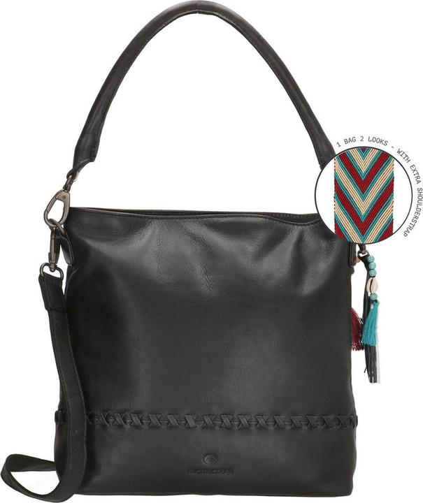 Immagine prodotto Micmacbags Hide & Stitches Friendship Umhängetasche - Schwarz - 100% Leder
