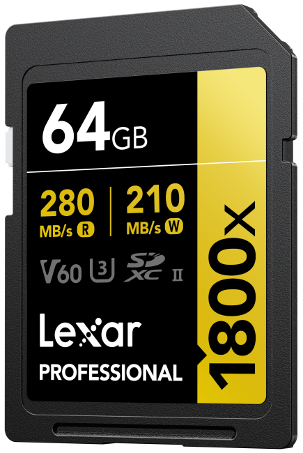 Produktbild Lexar Professional Gold Series (64 GB, SDXC, U3, UHS-II)