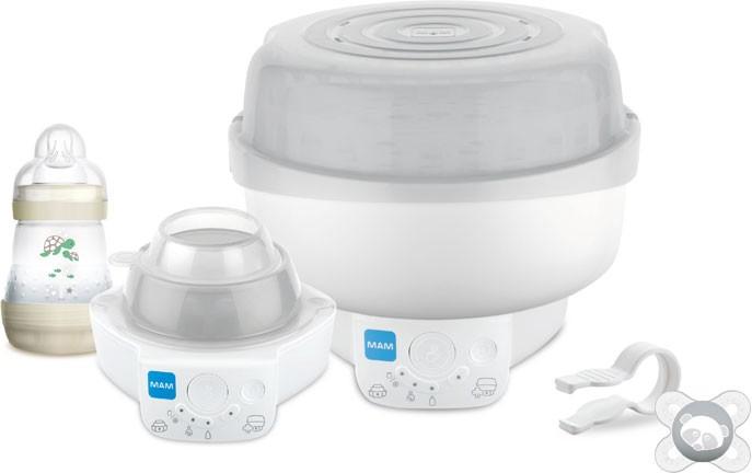 MAM Electric Sterilizer and Warmer for Express Bottles, Holds Up to 6 Bottles