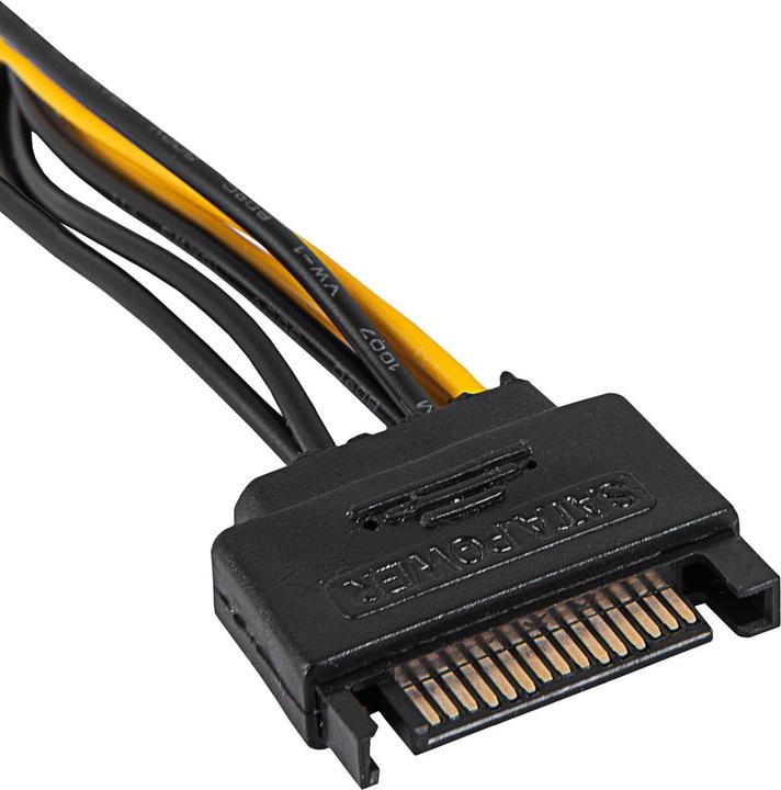 Produktbild Akyga Adapter z kablem AK-CA-80 PCI-E 6+2pin m / SATA m 15cm (15 cm)