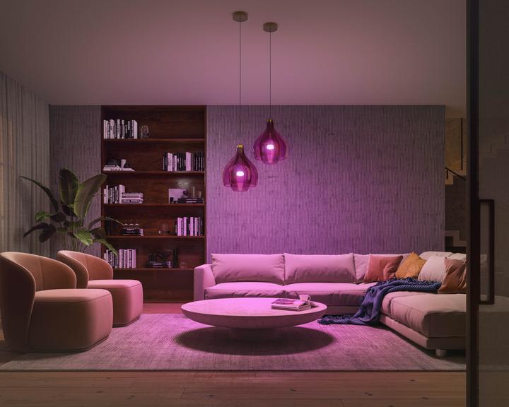 Produktbild Philips Hue White & Color Ambiance BT (E27, 9 W, 1100 lm, 2 x, F)