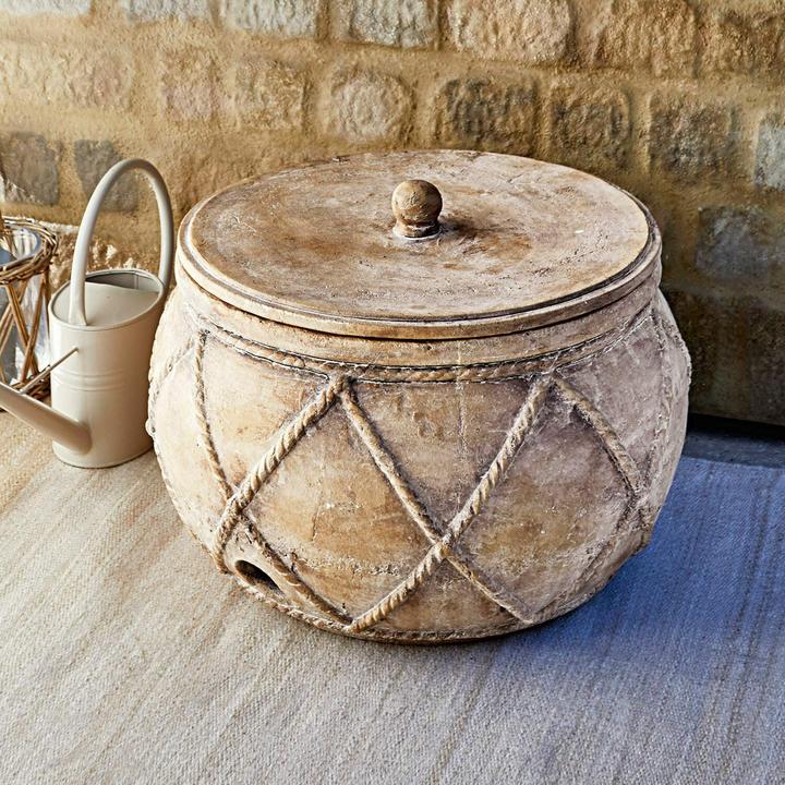 Produktbild Loberon Gartenschlauchtopf Hulcier antikbraun