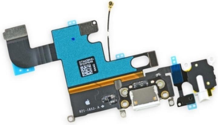 Produktbild Foxconn iPhone 6 Lightning Dock Connector Audio Flex Mikrofon weiss (iPhone 6)