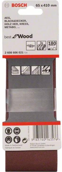 Produktbild Bosch Professional Zubehör PRO X440 Schleifband, 65 x 410 mm, G180 (180)