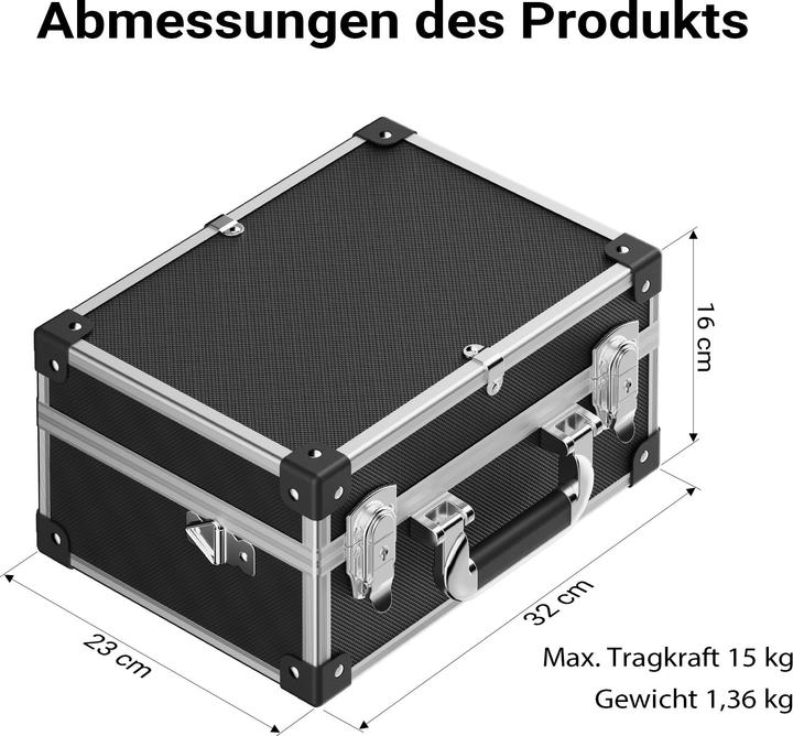 Produktbild Wiltec Alu Universalkoffer 32x23x16cm Werkzeugkoffer Werkzeugkiste Transportbox