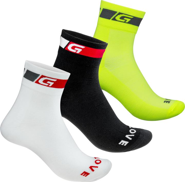 Produktbild GripGrab Tricolore Regular Cut Socks Bundle (L)