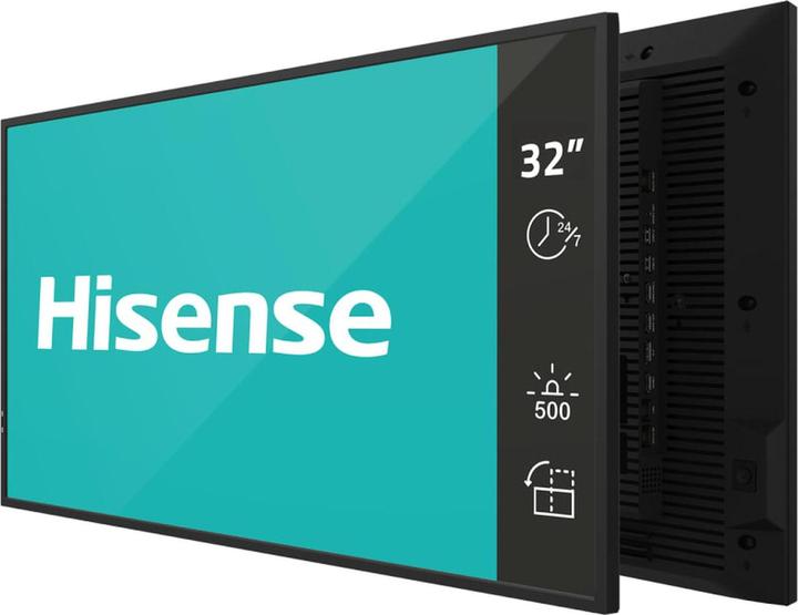 Image du produit Hisense Écran de signalisation 32DM66D 32", 24/7, UHD, 500cd/m², 25% Haze (1920 x 1080 pixels, 32")