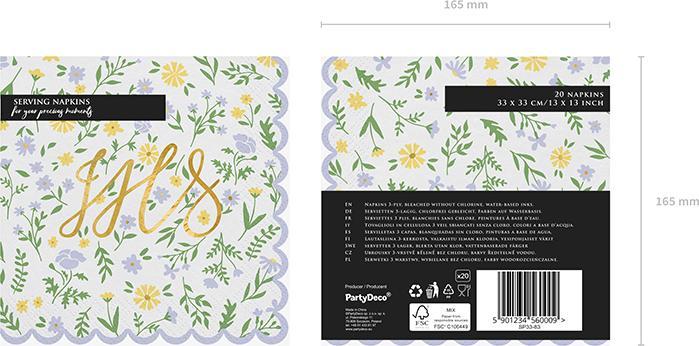 Actual product image Partydeco Napkins (20 pcs., 33 x 33 cm)