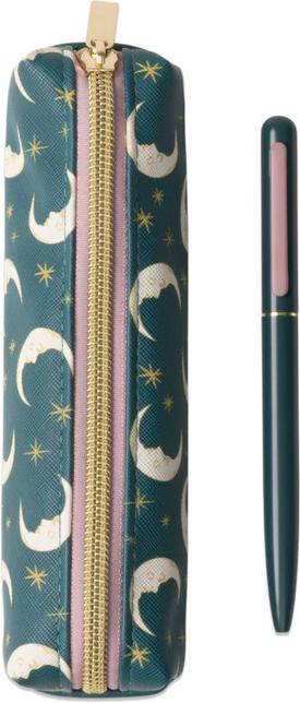 Designworks Pen & Pouch Set - Teal Moon