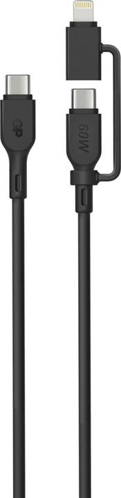 Image du produit GP Batteries GP 60W Lade- & Sync Kabel USB-A auf USB-C und Lightning (1.50 m, USB 2.0, 60 W)