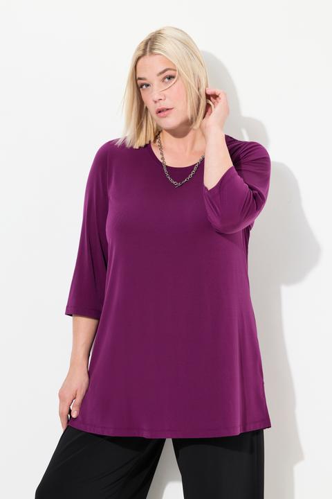 Produktbild Ulla Popken Longshirt, A-Linie, Rundhalsausschnitt (68)