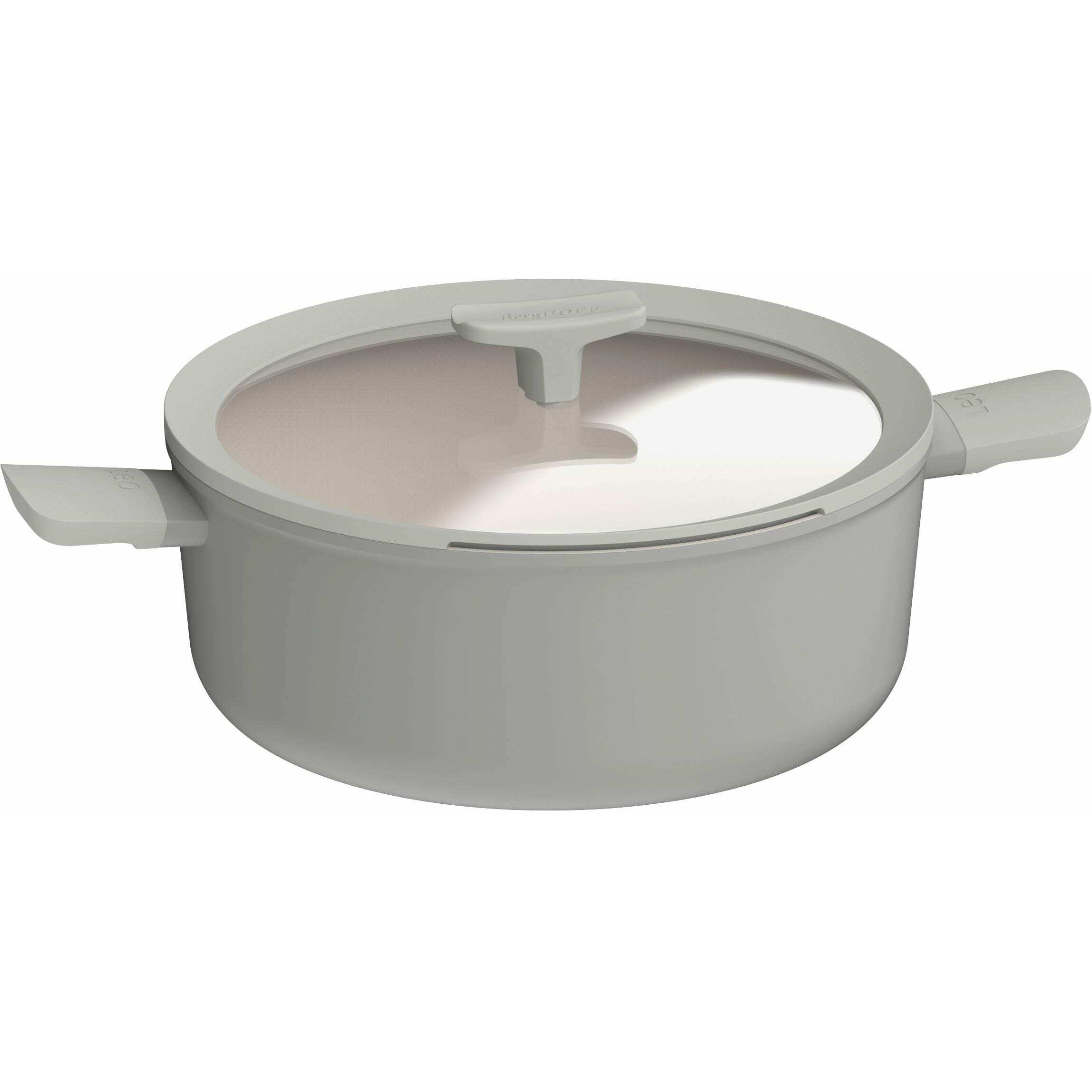 BergHoff Leo Recycled Kookpot + Deksel 2, Pfanne + Kochtopf, Grau