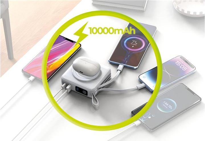 Image du produit Mobile Origin Powerbank & Travel Charger Lightning/USB-C Cable MagSafe/AW/iPhone Compatible white Powerbank -... (10000 mAh)