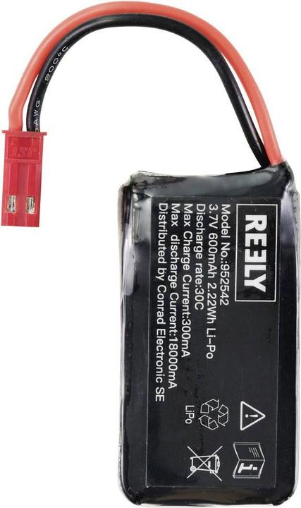 Produktbild Reely Modellbau-Akkupack (LiPo) 3.7 V 600 mAh Zellen-Zahl: 1 30 C Softcase (3.70 V, 600 mAh)
