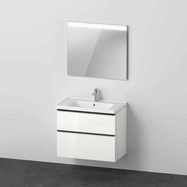 Duravit, Badmöbelset, D-Neo Möbel-Set, Möbelwaschtisch mit Waschtischunterschrank wandhängend und LED Spiegel, 800x2000