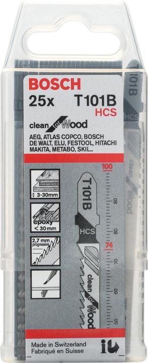 Produktbild Bosch Professional Zubehör Stichsägeblatt T 101 B Clean for Wood, 25er-Pack