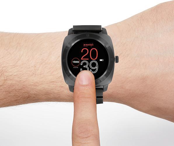 Actual product image Xlyne Smart Watch NARA X-Watch black chrome - dark steel (46 mm)