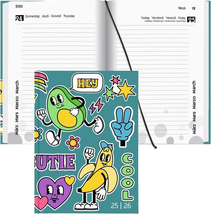 Produktbild Biella Schüleragenda mydiary (12 x 16.5 cm, Deutsch, Französisch, Italienisch, Englisch)