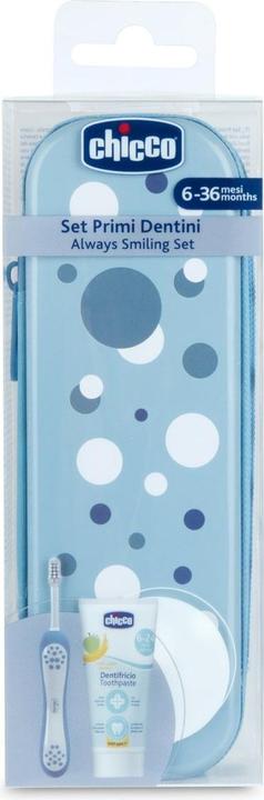 Image du produit Chicco Kit bucco-dentaire BLUE POIS, avec fluor - 6m (1 x)