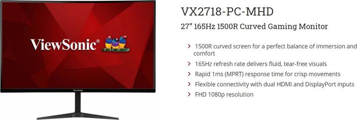 Image du produit Viewsonic VX2718-PC-MHD (1920 x 1080 pixels, 27")
