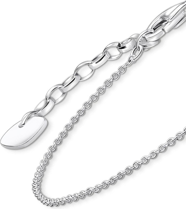 Produktbild Thomas Sabo Armband mit pinkfarbenem Zirkonia-Anhänger Silber (19 cm, 925er Silber)