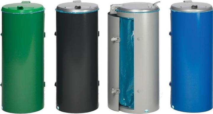 Produktbild kaiserkraft Stahlblech-Abfallsammler für 120-l-Sack (120 l)