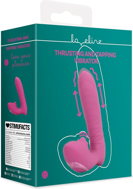 Produktbild Loveline Thrusting and Tapping Vibrator - Powerful Pink