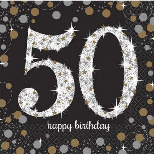 Amscan 50 Sparkling Celebration (16 x, 33 x 33 cm)