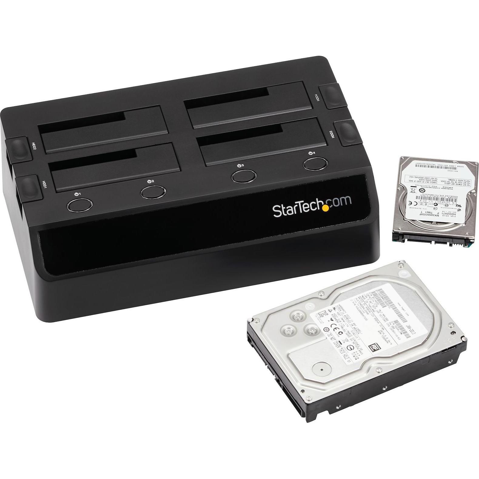 StarTech USB 3.0 4 Bay Hard Drive Docking Station (3.5", 2.5"), Case per hard disk, Nero