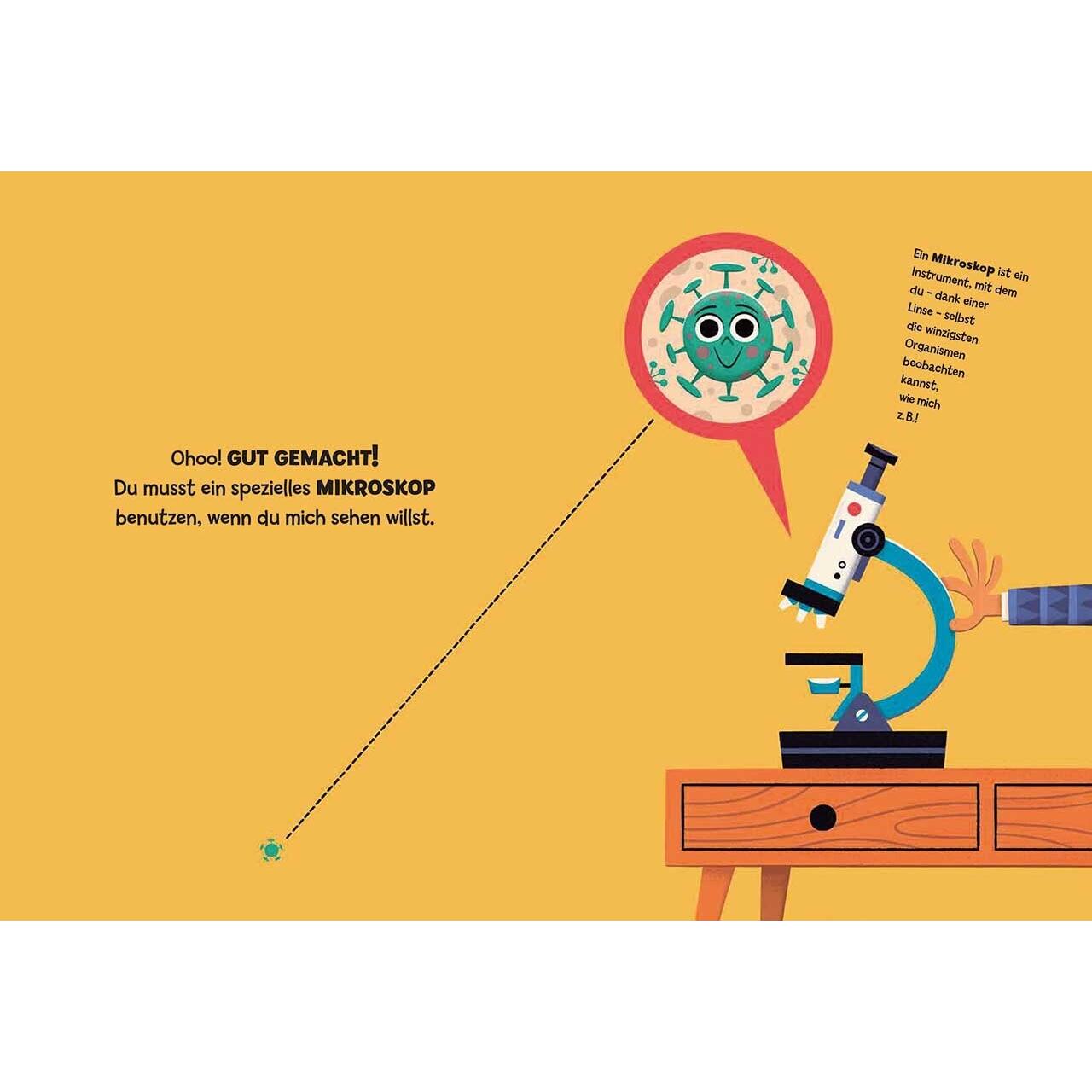 Thumbnail - Viren: Wie bleibe ich gesund, Kinderbücher von Mattia Crivellini, Valeria Barattini, Anke Wellner-Kempf, Victor Medina